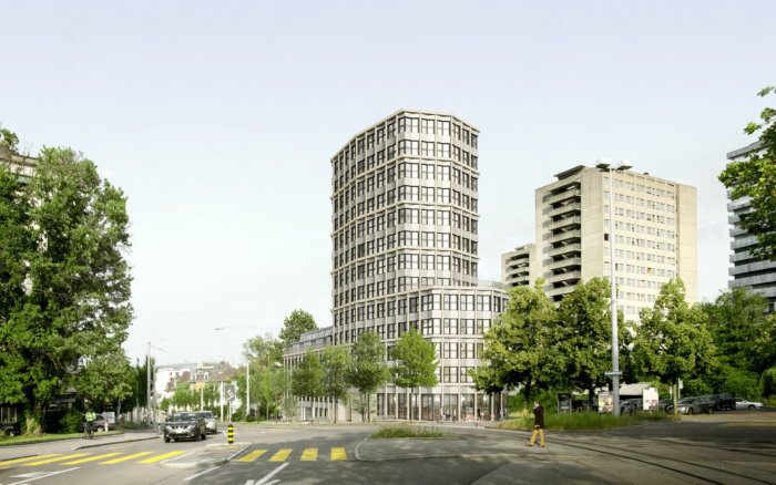 Rood Zuerich Birmensdorfstrasse Neubau Hochhaus 03